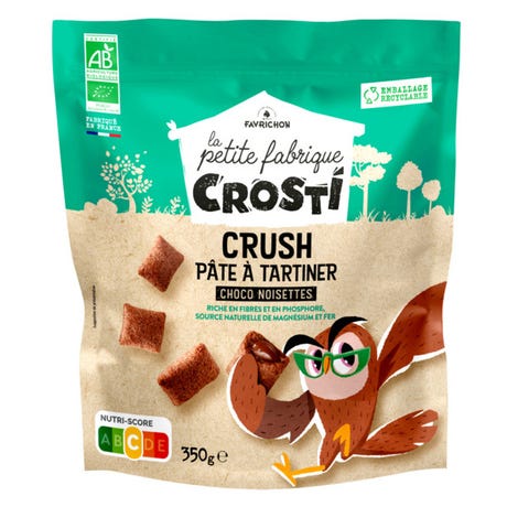 Crosti Crush pâte à tartiner choco noisettes 350g