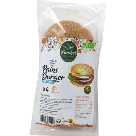 Pain hamburger nature (4) 250g