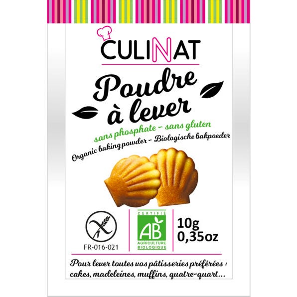 Poudre à lever sans gluten 8x10g